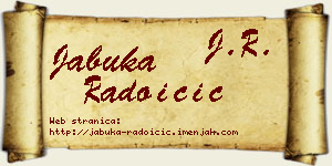Jabuka Radoičić vizit kartica